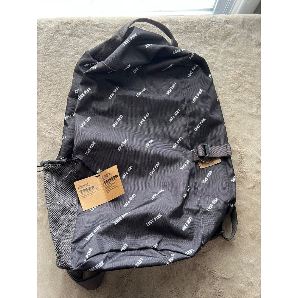 Convertible Campus Duffel Backpack Love Pink By Victorias Secret Black Durable &